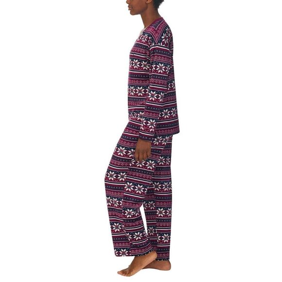 NEW Nautica Silky Fleece Pajama PJ Set | Snowflakes - Picture 3 of 8